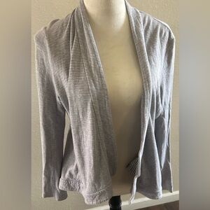Eileen Fischer Women's Gray Open Front Sweater size S inside pockets